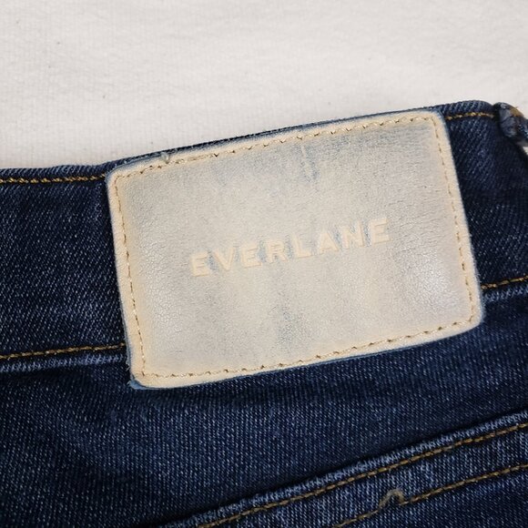 Everlane Dark The Curvy High-Rise Skinny Jean Size 28 Crop Dark Wash Slim - Picture 5 of 16